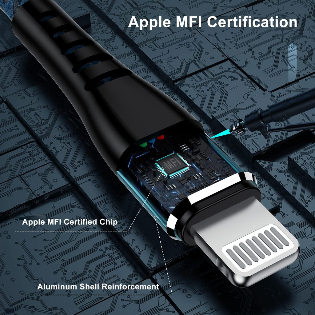 2Pack for Iphone Charger Cord 3FT, Lighting Cable 3 Feet to USB Charging Cable, Nylon Braided Charging Cord 3 Foot Compatible with Iphone 14 13 12 11 X XS XR Pad - Blue