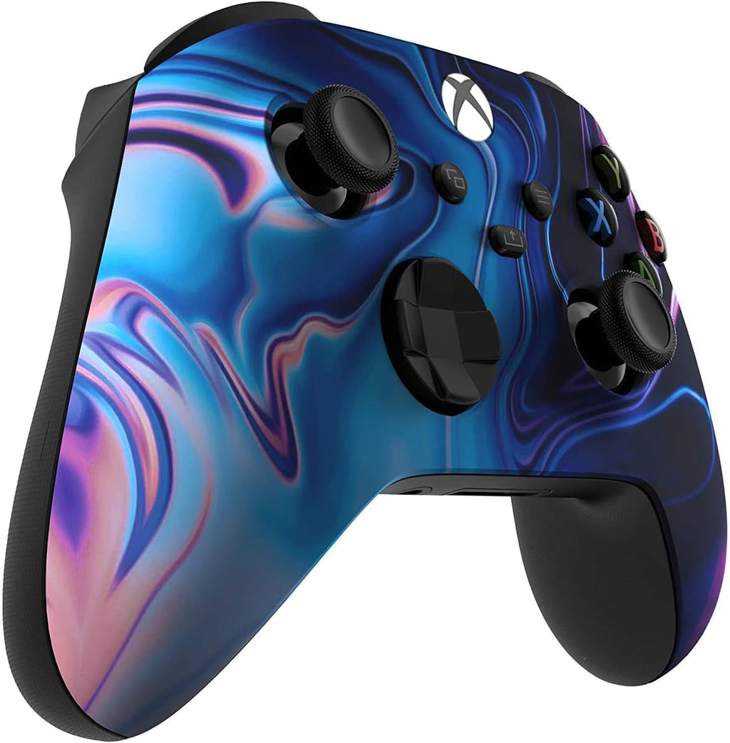 Wireless Controller for Microsoft Xbox Series X/S & Xbox One - Custom Soft Touch Feel - Custom Xbox Series X/S Controller (X/S Blue & Purple Swirl)