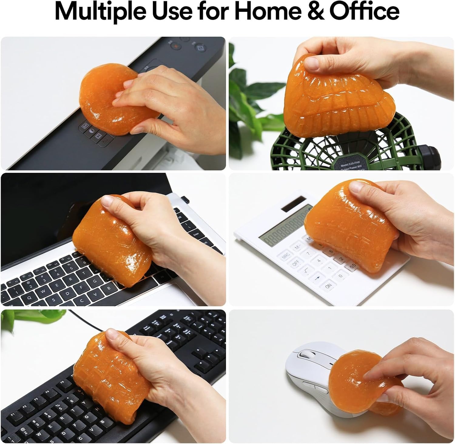 Car Cleaning Gel Pink and Car Cleaning Putty Orange Bundle