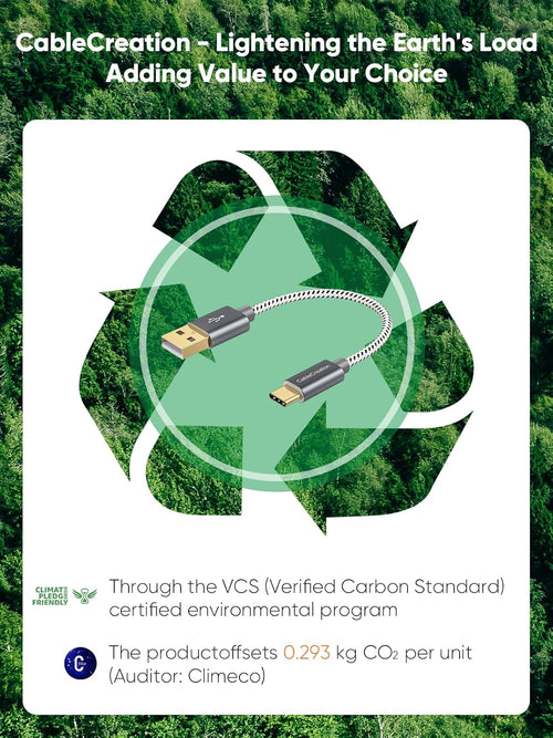 6 Inch USB C Cable Short, USB a to USB C Fast Charging, Braided Type C Data Cord for Power Bank, Galaxy S23, Ipad Pro Ipad Mini, Ipad Pro,Iphone 15/16,Android Auto/Cellphone,Carplay