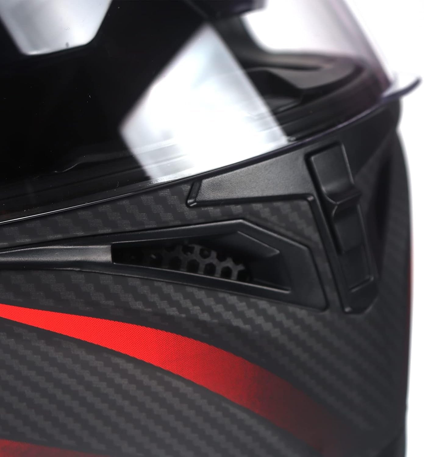 Full Face Motorcycle Helmet with Internal Tinted Visor & DOT Approved for Moped ATV Cruiser Scooter (Matt Red, X-Large)