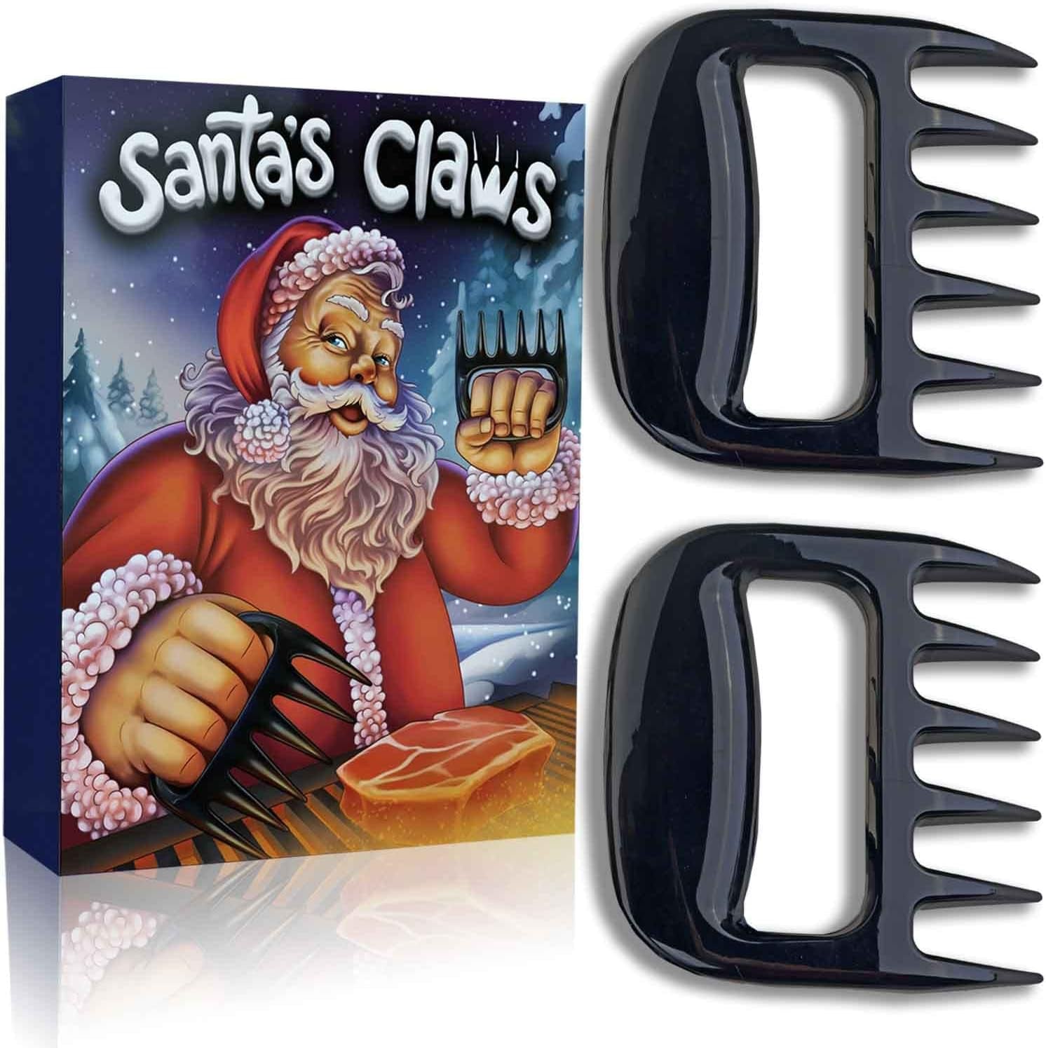 Meat Claws for Shredding. Santa'S BBQ Claws. Funny Stocking Stuffers for Men Dads Grillers, Boss Boyfriend Christmas Gift Box. Barbecue Pulled Pork Shredder Funny Grill Tool  Kitchen Gadget