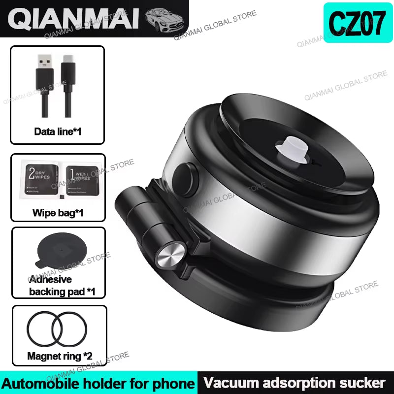 2024 New CZ07 Vacum Car Holder for Iphone Samsung Xiaomi Magnetic Car Mount Vacuum Phone Holder
