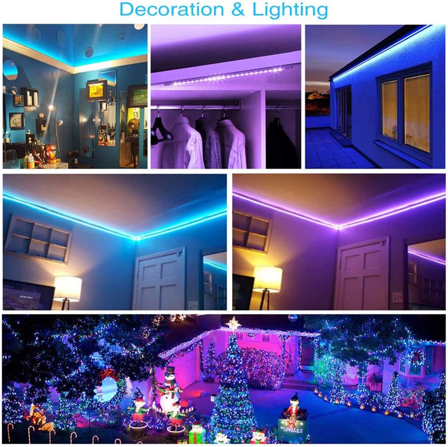 Led Lights for Bedroom, 32.8Ft Led Strip Lights RGB Color Changing Strip Light with Remote Control, Led Light for Room Decor, Home Decor