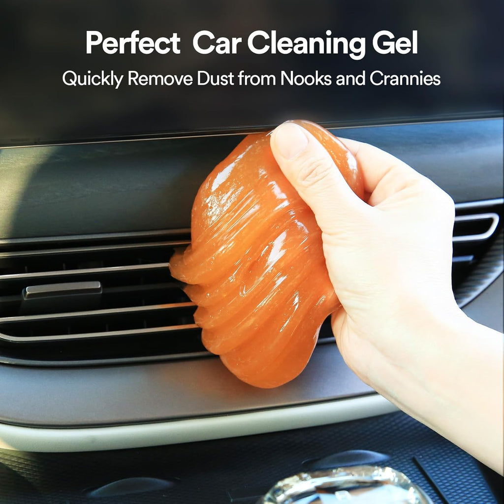 Car Cleaning Gel Pink and Car Cleaning Putty Orange Bundle